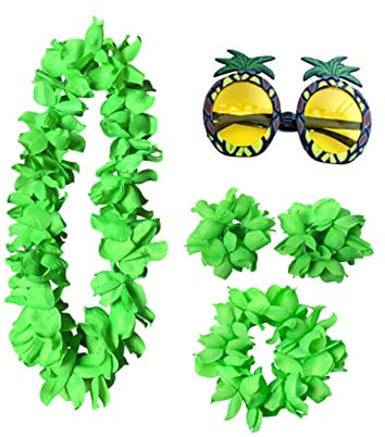 PACKOVE 5St Make-up-Brille Blumenkette hawaiianisch hawaiianisches Armband Partybrille schnapsgläser Hawaii-Kopfschmuck Ananas Brille bilden Requisiten Kopfbedeckung