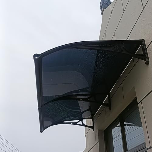 Auvent de Porte d'Entrée d'Évier,Marquise Solaire Porte,Toit Marquise de Porte en Polycarbonate,pour Garage,Jardin,Anti-Soleil,Transparent, Contre Pluie UV, pour l'extérieur. (Color : Blauw, Size :