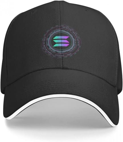 CAPHATMC Baseballkappe Hiphop Sonnenhut Solana Crypto Token Baseball Cap Custom Cap Wanderhut Hut Strandhut Damen Herren