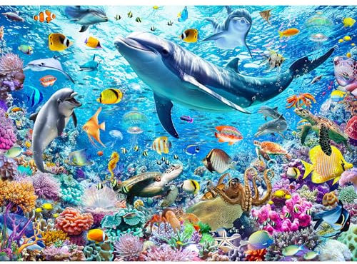 Jigsaw Puzzles for Adults 1000, Puzzles for Adults, Challenging Puzzles, Puzzle Game for The Whole for Women, Gifts for Men, Theme:Colorful Undersea