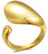Joo&Rind Ringe Gold Damen Edelstahl Ring Wasserfest 18K Vergoldete Ringe Frauen Hypoallergen Wassertropfen Ring Verstellbar Schmuck für Geschenke (Wassertropfen, 17 (54))