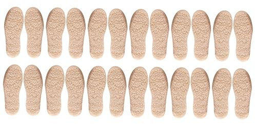 FRCOLOR 12paare Mädchen Einlegesohlen Imitation Lammfell Atmungsaktive Wärmeisolierende Und Rutschfeste Schuheinlagen Für Winter Anti-geruchs- Zuschneidbar