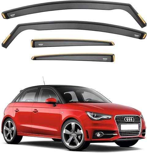 DXQxue Car Wind Deflectors for Audi A1 / S1 5 Door Hatchback 2012-2017, Keep Your Car Ventilated in Rain Reduce Turbulence