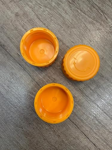 TC Thermostatic Radiator Valve TRV Plastic Decorators Screw Cap for Radiator Valve Orange x 3