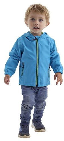 first instinct by killtec Unisex Baby Fios 10 Mns Jckt Funktionsjacke Regenjacke Mit Kapuze, Azur, 86-92 EU