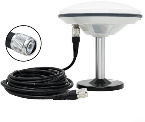 Honseadek STARF-107 L1 L2 GNSS-RTK GPS-Antenne, wasserdicht für landwirtschaftliche Umfrage Mapping mit M90SD Magnetbasis 5 m Kabel TNC/SMA (Antenne + Kabel TNC)