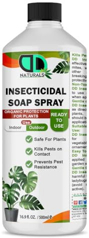 DD Teck 100% Natural Insecticidal Soap Spray – Insecticidal Soap for Plants, Organic & Biodegradable Formula, Kills Aphids, Mites & Thrips, Eco-Friendly & Non-Toxic (500ml Cap)