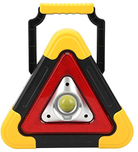 Dreieck Warnlampe, Mehrfachfunktions -Arbeitslicht -Sicherheitsschild mit ABS -Rahmen, Roter LED, Wiederaufladbarer Batterie für den Notfall des Autos