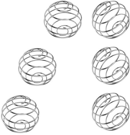6Pcs Stainless Steel Bottle Mixer Ball Food Grade Protein Shaker Ball Protein Shake Balls Wire Whisk Ball Mixing Balls for Protein Shakes Formula