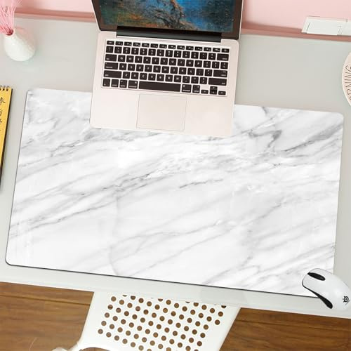 MESHIZIY Gaming Mouse Pad Computer Keyboard Mouse Mat Desk Pad Soft Smooth Surface and Anti-Slip Rubber Base,Marble, granite surface pattern with sketch effect, nature effect and st,16 x 29.5 in