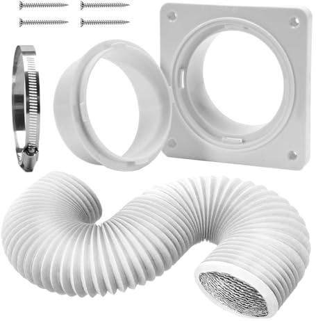 Portable Air Conditioning Window Vent Set | Portable Wall Connection with Hose for Air Conditioners Exhaust Air - Connecting Parts for Air Conditioners Wall Mounting Plate Supply and Exhaust Air