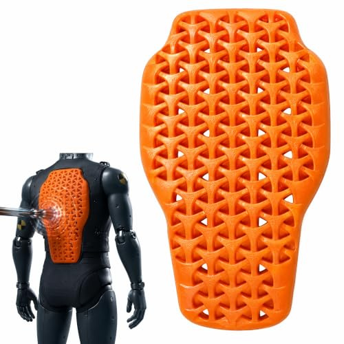 WEFHEF Protection Dorsale Moto en PU, Insert de Protection Dorsale Respirant, Coussinets pour Blousons de Motocyclistes avec Trous de Ventilation, Protections Moto Dos Amovibles, pour Sports