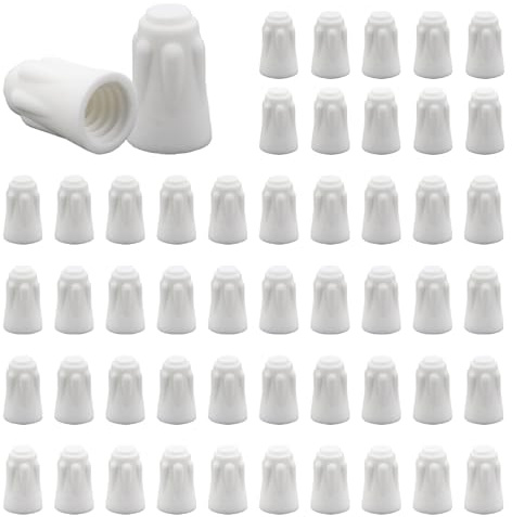 50 Pcs Large Porcelain Wire Nuts, 18-8 AWG Ceramic Wire Nuts for Oven, High Temp Wires Resistant Electrical Connectors Twist Caps for High Temperature Repairs