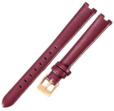 XTVKFWJAB Langlebige und verschleißfeste Uhrenarmbänder aus Rindsleder, kompatibel mit dem wasserdichten Damenarmband GC Gucci YA141401 YA141501, 12 x 4 14 mm(Red-GD-K12,14X4mm)