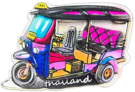 Bangkok Thailand Fridge Magnet Travel Souvenir Resin Colorful Tuk Tuk Style Home Decoration Classic Landmark Craft