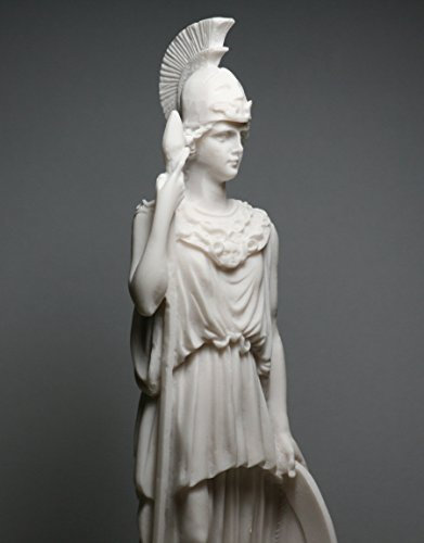 Göttin der Weisheit Athena Minerva Alabaster Statue Figur handgefertigt 24,9 cm