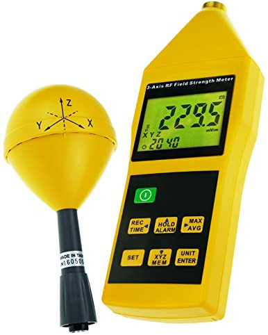 Misuratore Di Intensità Di Campo Elettromagnetico Triassiale RF Tester Da 10MHz A 8GHz Con Montaggio Di Allarme E Treppiede, Compatto, Mini