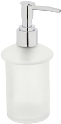 Trade Shop Traesio Ersatz-Seifenspender für Flüssigseife aus satiniertem Glas für Badezimmer