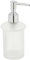 TrAdE shop Traesio Ricambio Dispenser Porta Sapone Liquido in Vetro Satinato Bagno Accessori