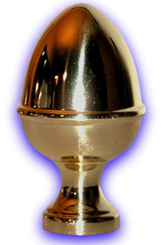 Déco fer Forgé- BOULE DE RAMPE LAITON- DECORATION- Diamètre 60 mm H 110 mm x 55 mm-Main Courante Acier Bois Alu-1 Insert Taraudé M10 Sous Embase-Usage Interieur Exterieur Satisfaction Garantie Robuste