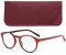 VEVESMUNDO Anti Blaulicht Lesebrillen Computer Damen Herren Federscharnier Klar Groß Runde Retro Vintage Vollrandbrille Lesehilfe Sehhilfe Blaulichtfilter Brille (Rot, 2.5)