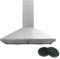 UNIVERSALBLUE Campana Extractora 60 cm Piramidal Acero Inoxidable 3 Velocidades | Clase B | Potencia 450 m³/h | Extractor de Aire y Humo Eléctrico de Pared para Cocina | Filtros de Aluminio