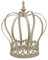 Posiwio dekorative Garten Krone Dekokrone Metall antikgrau Vintage Optik (klein ca. 19 x 21 cm hoch)