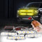 yifengshun Gyrophare LED 4 en 1 Télécommande Sans Fil DC12V -lumière stroboscopique feux DRL clignotant magnetique d'urgence signalement lumières pour auto véhicule(Ambre)