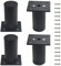 WMYCONGCONG 4 Pcs Adjustable Furniture Cabinet Metal Legs 3 inch Height Round Black Sofa Bed Kitchen Feet Desk Shelves Couch Table Support Foot with Screws, 2 inch Dia