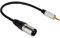 3.5mm to XLR Cable, Male to Male (XLR to 3.5mm Cable) Mini Stereo Jack to XLR Male Adapter Microphone Cord 0.3m/11.81inch XLR to 3.5mm (1/8 inch) Stereo Microphone Cable for Transmission