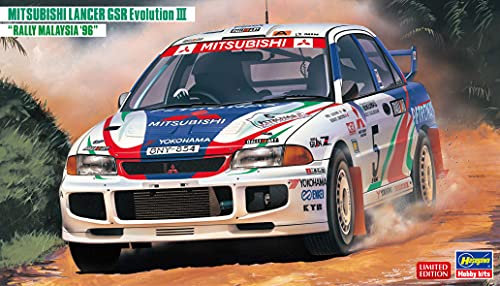 ハセガワ Hasegawa - 1/24 Mitsubishi Lancer GSR Evo III, Rally Malaysia 1996 - Plastikmodellbausatz