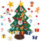 Filz Weihnachtsbaum, Filz Weihnachtsbaum für Kinder 102 cm, DIY Filz-Weihnachtsbaum mit 25 Stück abnehmbaren Ornamenten, Neujahrs-Wandbehang-Dekorationen