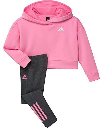 adidas Set sportivo per bambini in pile rosa chiaro