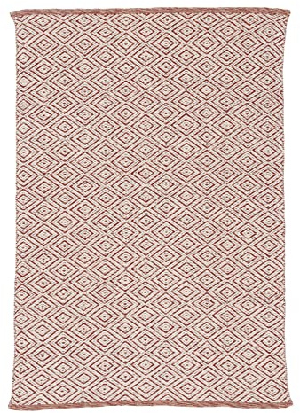 carpetfine In- und Outdoor Teppich Frida Orange 200x290 cm Flachgewebeteppich Wendbar | Moderner Teppich Wetterfest und UV-beständig für Balkon, Terasse, Garten, Wohn- und Schlafzimmer