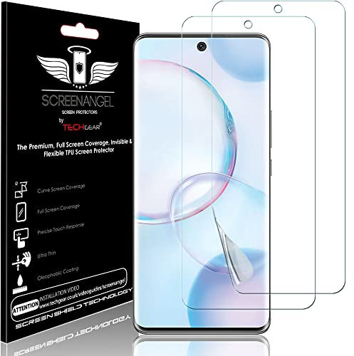 TECHGEAR [2 Pack Screen Protector fits Honor 70 5G [Screen Angel Edition] [Case Friendly] [Bubble Free] [FULL Screen Coverage] HD Clear Flexible TPU Film
