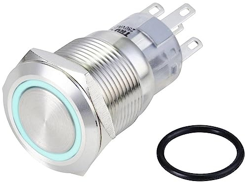 TRU Components TC-10090936 LAS1-AGQ-11E/B/24V/S Vandalismusgeschützter Drucktaster 250 V/AC 3 A 1 x Ein/(Ein) tastend B