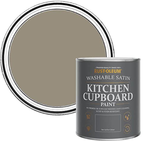 Rust-Oleum Brown Scrubbable Kitchen Cupboard Paint in Satin Finish - Cocoa 750ml