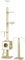 PawHut Lot de 2 Arbres à Chat Sol au Plafond Hauteur réglable 225-285 cm 4 Niveaux - Niche, hamac, échelle, Jeux - Beige
