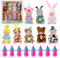 Fiotha 8 Stück Mini Reborn Puppen, Babypuppe, Mini Babypuppe Mit 8 Flasche, Newborn Reborn Baby, Mini Puppen, Realistische Babypuppe, Weicher Körper, Puppenspielzeug für Mädchen,Kleinkinder und Kinder