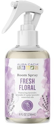 Aura Cacia Fresh Floral Room Spray 8 Fl. oz. - Light Aroma, No Synthetic Fragrances