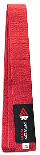 Rewon Gear Karate-Kampfsport- und Taekwondo-Gürtel (Rot, 4 / 280cm)