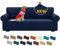 XINEAGE Copridivano 3 Posti Elasticizzato, Fodere Copridivano con Braccioli per Il Soggiorno, 1 Pezzo Copridivani Universale, Copri Divani Antiscivolo per Cani, Animali Domestici, Blu Navy