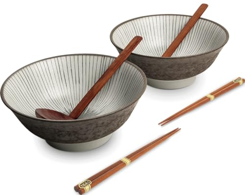 Luxus - Fensterschale Set 2 - Shima - Edo japan - Salatschüssel - Suppenschalen - Fensterschalen - Obstschale - Essset - Schüsselset - Nudelschalen Set - Nudelschalen Set - Suppenlöffel - Essstäbchen