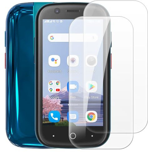 2er-Pack Gehärtete Schutzfolie Kompatibel mit Unihertz Jelly 2E Mini, Klar, Kratzfest, Blasenfrei, Einfache Anbringung