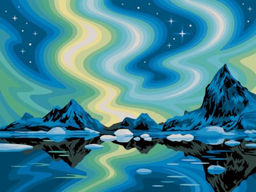 Ravensburger CreArt Nordlichter - Malen nach Zahlen für Erwachsene | DIY Malset mit Pinsel und Acrylfarben, 40 x 30 cm, Geschenk für Frauen und Männer