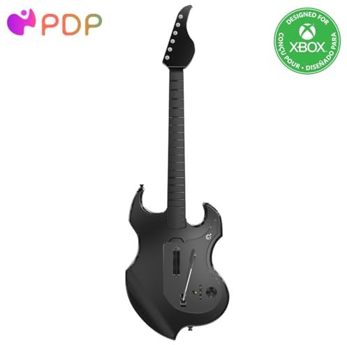 PDP Gaming RIFFMASTER Wireless Guitar Controller for Xbox Series X|S, Xbox One, & Windows 10/11 PC, Black