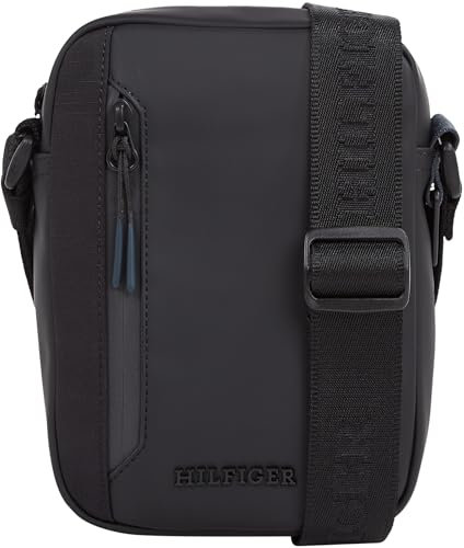 Tommy Hilfiger Herren Umhängetasche Seasonal Mini Reporter Elegant, Schwarz (Black), Einheitsgröße