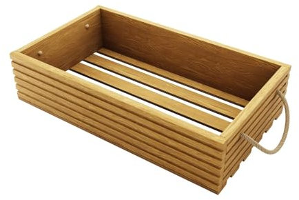 BOGATECO Holzkiste Natur | 60 cm x 35 cm x 14,5 cm | Holzbox | Deko Holzkisten | Obstkiste | Gemüsekiste | Holzkiste zur Aufbewahrung | Aufbewahrungsbox Kiste Holz Geschenk Deko Weinkiste Light Brown