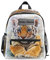 HMZXZ Benutzerdefinierter Kinder-Mini-Rucksack für Mädchen und Jungen, niedlicher Tiger-Gemälde, personalisierte Kinderrucksäcke, Tier-Tiger-Schultasche mit Kindername/Text, multi