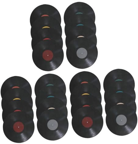 Outanaya 3 Sätze Schallplattendekoration Cd-wandtattoos Schallplatten-wandaufkleber Zum Selbermachen Vinyl-schallplatten-wandkunst Cd-album-cover-poster Aufkleber Für Cd-schallplatten Pvc